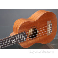 Ukulele con motivo circolare in palissandro sapele